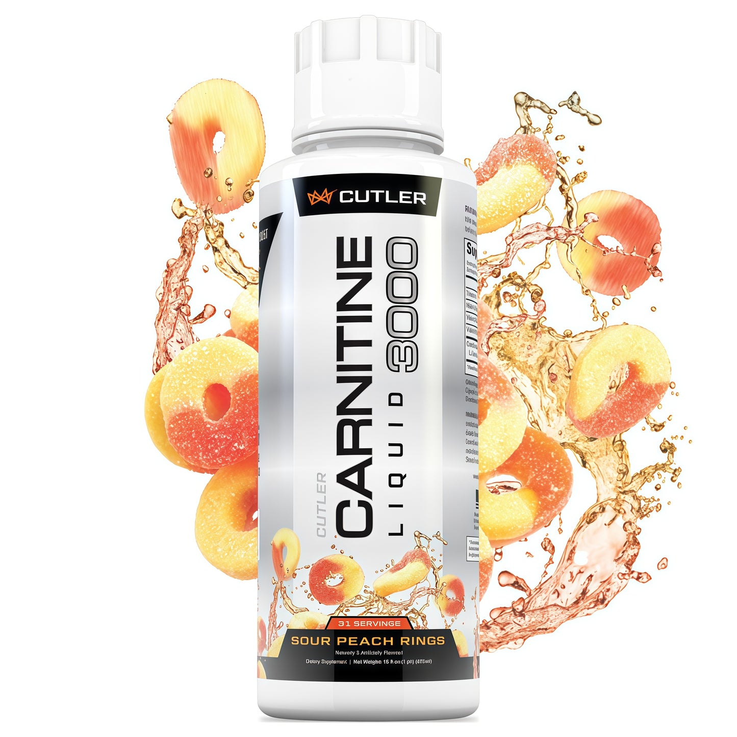 Cutler Nutrition Liquid L-Carnitine Fat Burner Supplement with Acetyl L-Carnitine & L-Carnitine Tartrate - Fat Burner Formula for Optimal Absorption, Energy & Muscle Support