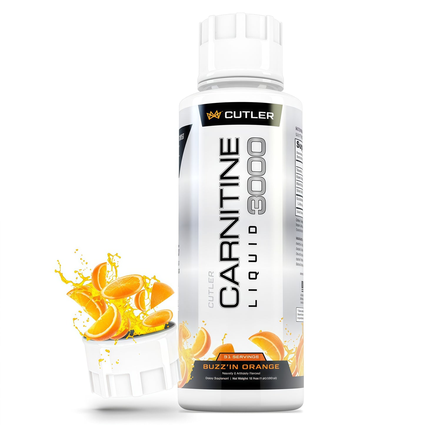 Cutler Nutrition Liquid L-Carnitine Fat Burner Supplement with Acetyl L-Carnitine & L-Carnitine Tartrate - Fat Burner Formula for Optimal Absorption, Energy & Muscle Support