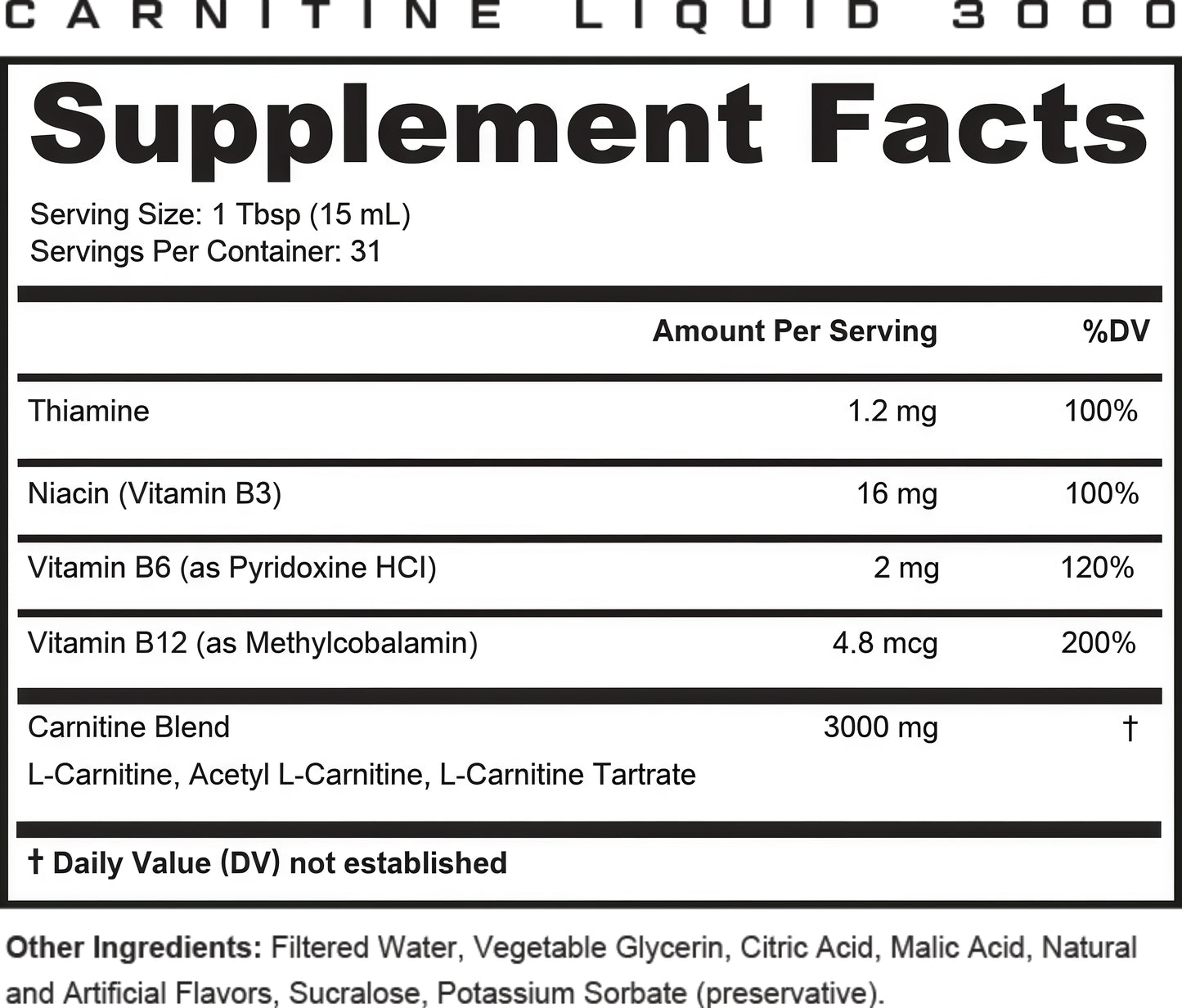 Cutler Nutrition Liquid L-Carnitine Fat Burner Supplement with Acetyl L-Carnitine & L-Carnitine Tartrate - Fat Burner Formula for Optimal Absorption, Energy & Muscle Support